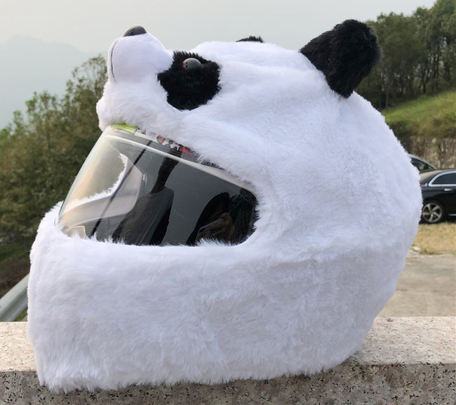 Helmet Protection Headgear  Full Helmet Cartoon Plush Panda Frog Puppy Unveiled Helmet Sports Car Main Image