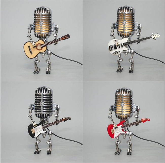 Retro Metal Microphone Robot Desk Lamp Main Image
