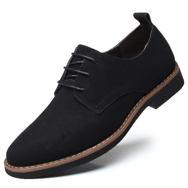 Men's Nubuck Leather Casual Sneakers Multicolor Leather Shoes Main Image