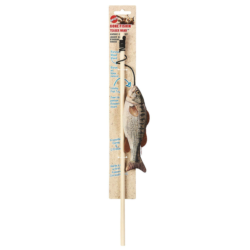 SPOT Gone Fishin Teaser Wand Cat Toy with Catnip Assorted Figures