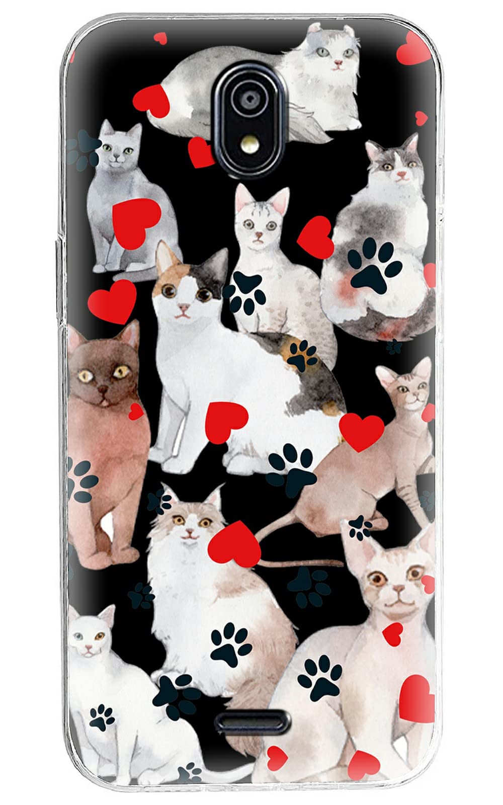 RWUTYTIUL Case for Nokia C100 6.1" Nokia C100 Phone Case for Women Men Transparent Soft TPU Flexible Shockproof Protective Clear Case for Nokia C100 Cat