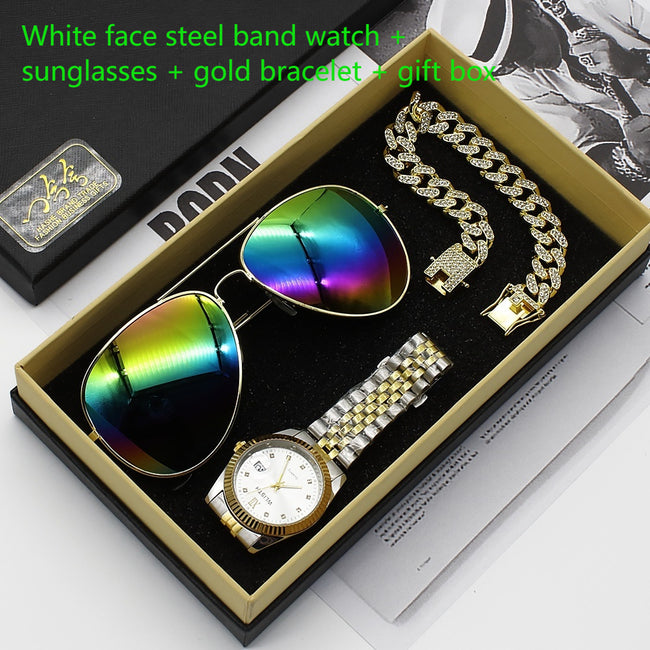 Wristwatch Glasses New Men's Watch Business Foreign Trade Sunglasses Watch Gift Box Suit Main Image