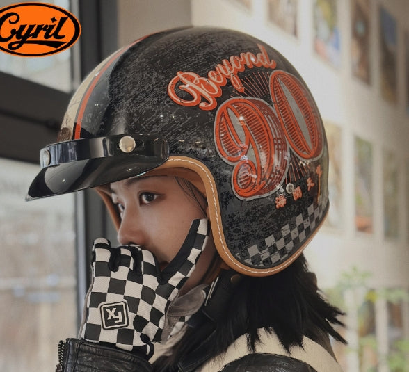 Cyril Vintage Motorcycle Half Helmet for All Seasons