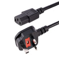 StarTech.com 6ft (1.8m) UK Computer Power Cable 18AWG BS 1363 to C13 10A 250V Black Replacement AC Power Cord Kettle Lead / UK Power Cord PC Power Supply Cable TV/Monitor Power Cable (PXT101UK)