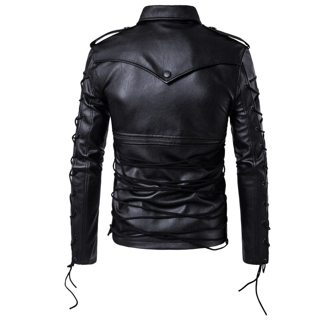 Men's Motorcycle Leather Jacket Main Image