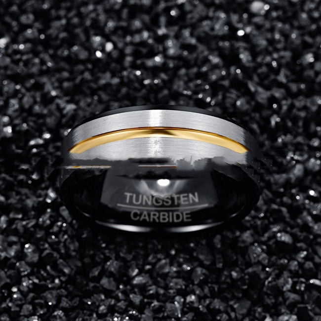 Frosted Surface Tungsten Ring Men Main Image