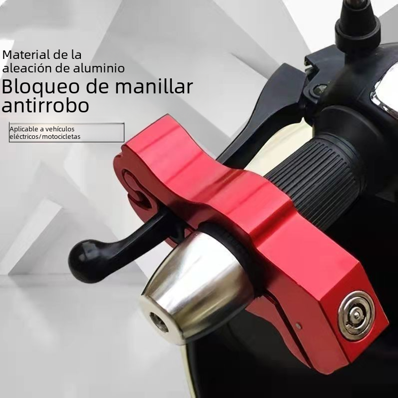 Universal CNC Handle Lock for Motorcycles and E-Bikes