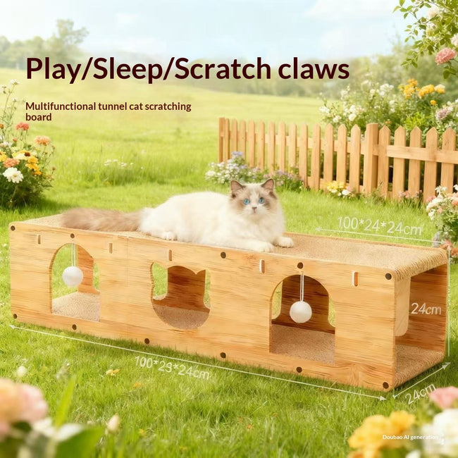 Pet Cat Bed, Upright Cat Scratching Board, Cat Tunnel, Cat Toy, Self Main Image