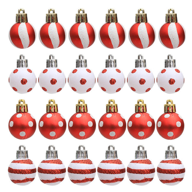 Mini Painted Christmas Ball 3 Cm24PCS Christmas Gift Gift Gift Main Image