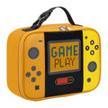 ZEGEIRI Kids Lunch Box Boys Insulated Game Console Lunch Bag Back to School Reusable Leather Lunch Tote Kit-(Game Play Yellow)